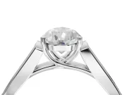 Pear-Shaped Cathedral Solitaire Engagement Ring Setting | Channel Set Band | Platinum
