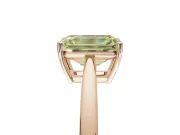 Emerald Cut Cathedral Engagement Ring Setting for a Fancy Yellow Lab-Grown Diamond | Rose Gold - Design NV-24626