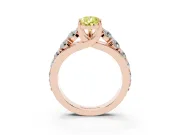 Pear-Shaped Engagement Ring Setting for a Fancy Yellow Lab-Grown Diamond | Rose Gold - Design NV-24645