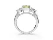 Princess Cut Engagement Ring Setting for a Fancy Yellow Lab-Grown Diamond | Sterling Silver - Design NV-24901
