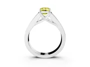 Emerald Cut Channel-Set Engagement Ring Setting for a Fancy Yellow Lab-Grown Diamond | Platinum