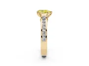 Pear-Shaped Channel Engagement Ring Setting for a Fancy Yellow Lab-Grown Diamond | Yellow Gold - Design NV-24671