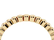 Slim Beaded Wedding Band | Polished Metal Beads | Yellow Gold
