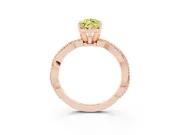 Marquise Twisted Solitaire Engagement Ring Setting for a Fancy Yellow Lab-Grown Diamond | Rose Gold