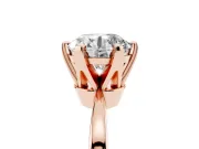 Round Tapered Solitaire Engagement Ring Setting | Claw Prong Head | Rose Gold