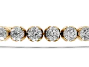 Round Lab-Grown Diamond Tennis Bracelet | Claw Prong Baskets | Yellow Gold
