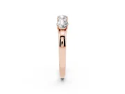 Four-Stone Round Diamond Band Set in Rose gold with Prong Setting