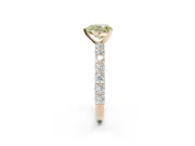 Heart-Shaped Shared Prong Engagement Ring Setting for a Fancy Yellow Lab-Grown Diamond | Rose Gold