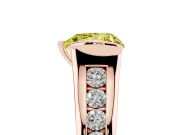 Heart-Shaped Half Bezel Engagement Ring Setting for a Fancy Yellow Lab-Grown Diamond | Rose Gold