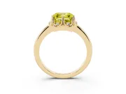 Asscher Cut Petal Halo Engagement Ring Setting for a Fancy Yellow Lab-Grown Diamond | Yellow Gold