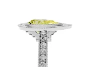Pear-Shaped Halo Engagement Ring Setting for a Fancy Yellow Lab-Grown Diamond | Sterling Silver - Design NV-24721