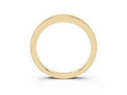 Round Diamond Bezel Eternity Band Set in Yellow gold with Milgrain Detailing