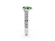 Pear-Shaped Engagement Ring Setting for a Fancy Green Lab-Grown Diamond | White Gold - Design NV-24643