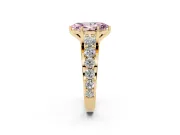 Marquise Graduated Engagement Ring Setting for a Fancy Pink Lab-Grown Diamond | Yellow Gold