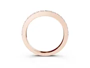 Round Diamond Curved Eternity Band Set in Rose gold with Pavé Prong Setting