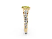 Pear-Shaped Engagement Ring Setting for a Fancy Yellow Lab-Grown Diamond | Yellow Gold - Design NV-24645
