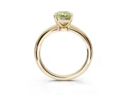 Radiant Cut Solitaire Engagement Ring Setting for a Fancy Yellow Lab-Grown Diamond | Tapered Plain Band | Yellow Gold