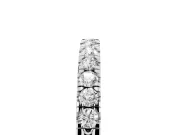 Round Diamond Pavé Eternity Band Set in Silver with Delicate Prongs