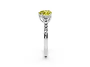 Heart-Shaped Engagement Ring Setting for a Fancy Yellow Lab-Grown Diamond | White Gold - Design NV-24649