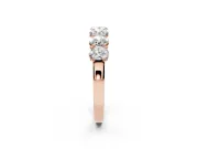 Oval Lab-Grown Diamond Half Eternity Band | Shared Prongs | Rose Gold
