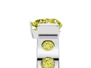 Heart-Shaped Tension Style Engagement Ring Setting for a Fancy Yellow Lab-Grown Diamond | White Gold