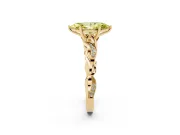 Marquise Vine Engagement Ring Setting for a Fancy Yellow Lab-Grown Diamond | Yellow Gold