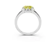 Heart-Shaped Petal Halo Engagement Ring Setting for a Fancy Yellow Lab-Grown Diamond | Platinum