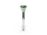 Round 5 Stone Engagement Ring Setting for a Fancy Green Lab-Grown Diamond | Sterling Silver