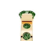 Cushion Cut Tension Style Engagement Ring Setting for a Fancy Green Lab-Grown Diamond | Yellow Gold