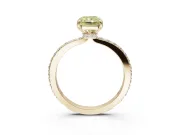 Radiant Cut Pavé Engagement Ring Setting for a Fancy Yellow Lab-Grown Diamond | Yellow Gold - Design NV-24928