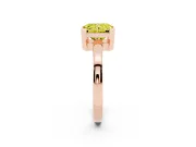 Radiant Cut Solitaire Engagement Ring Setting for a Fancy Yellow Lab-Grown Diamond | Flat Tab Prongs | Rose Gold