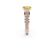 Oval Graduated Engagement Ring Setting for a Fancy Yellow Lab-Grown Diamond | Rose Gold