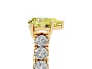 Pear-Shaped Engagement Ring Setting for a Fancy Yellow Lab-Grown Diamond | Yellow Gold - Design NV-24643