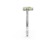 Pear-Shaped Engagement Ring Setting for a Fancy Yellow Lab-Grown Diamond | Sterling Silver - Design NV-24586