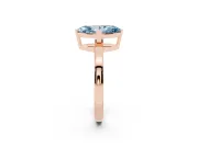 Marquise Tab Prong Solitaire Engagement Ring Setting for a Fancy Blue Lab-Grown Diamond | Rose Gold