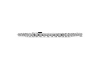 Round Lab-Grown Diamond Bezel Tennis Bracelet | Milgrain Edges | Sterling Silver