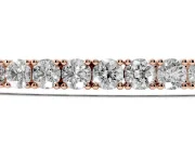 Round Lab-Grown Diamond Tennis Bracelet | Corner Prong Settings | Rose Gold