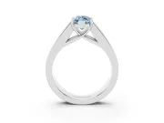 Marquise Channel-Set Engagement Ring Setting for a Fancy Blue Lab-Grown Diamond | Platinum