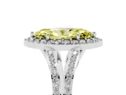 Marquise Split Shank Halo Engagement Ring Setting for a Fancy Yellow Lab-Grown Diamond | Platinum