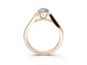 Pear-Shaped Engagement Ring Setting for a Fancy Blue Lab-Grown Diamond | Rose Gold - Design NV-24597