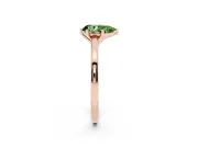Pear-Shaped Plain Engagement Ring Setting for a Fancy Green Lab-Grown Diamond | Rose Gold
