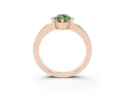 Marquise Tension Style Engagement Ring Setting for a Fancy Green Lab-Grown Diamond | Rose Gold