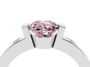 Oval Tension Style Engagement Ring Setting for a Fancy Pink Lab-Grown Diamond | Platinum