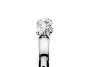 Round Diamond Four-Stone Band Set in Silver with Prong Setting