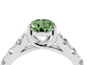 Pear-Shaped Engagement Ring Setting for a Fancy Green Lab-Grown Diamond | Platinum - Design NV-24643