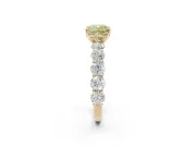 Cushion Cut Engagement Ring Setting for a Fancy Yellow Lab-Grown Diamond | Yellow Gold - Design NV-24455