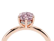 Marquise Hidden Halo Ring Setting for a Fancy Pink Lab-Grown Diamond | Rose Gold