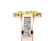 Marquise Channel-Set Engagement Ring Setting for a Fancy Yellow Lab-Grown Diamond | Rose Gold