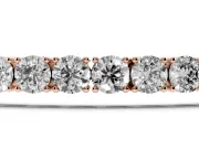 Round Lab-Grown Diamond Tennis Bracelet | Individual Prong Settings | Rose Gold