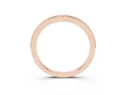 Milgrain Twist Contour Wedding Band Set in Rose gold